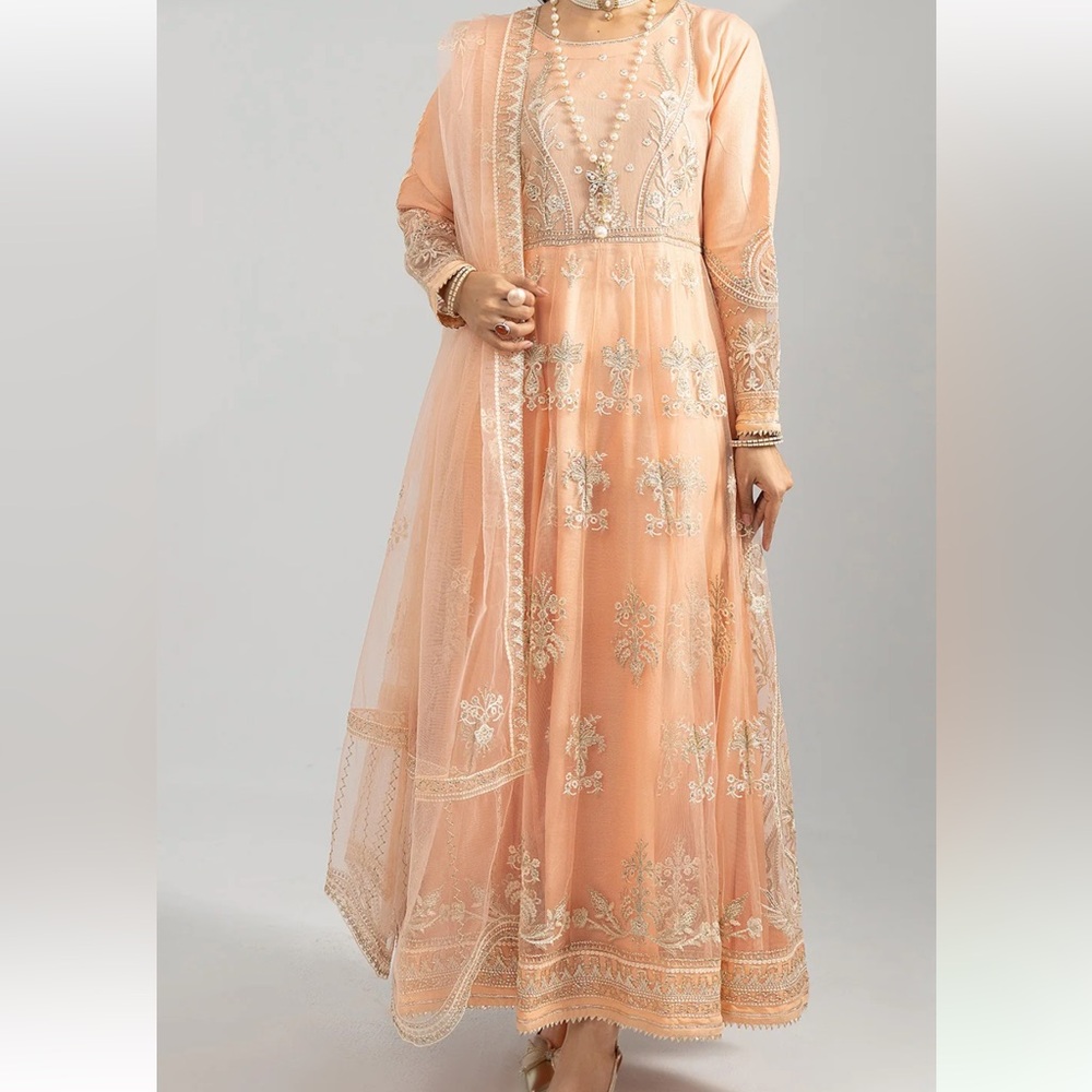 Pakistani 3 pc embroidered maxi